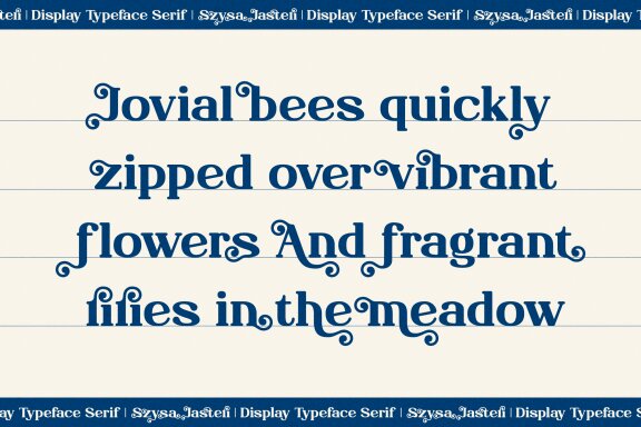 Szysa Jasteri | Display Typeface Serif