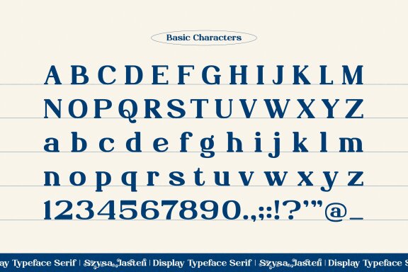 Szysa Jasteri | Display Typeface Serif