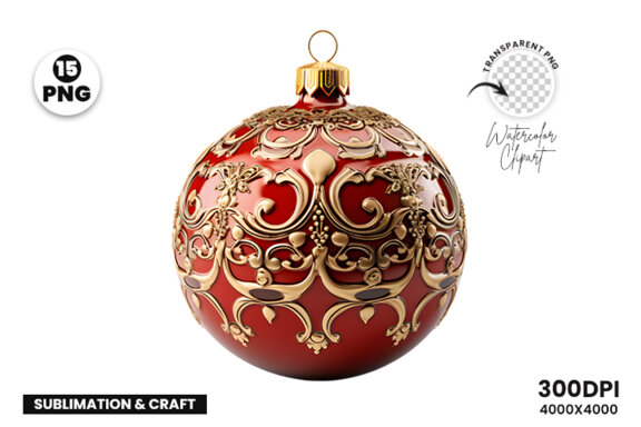 3d Christmas Ball Clipart Free PNG Bundle