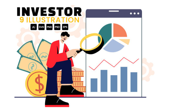 9 Business Investor Vector Illustration