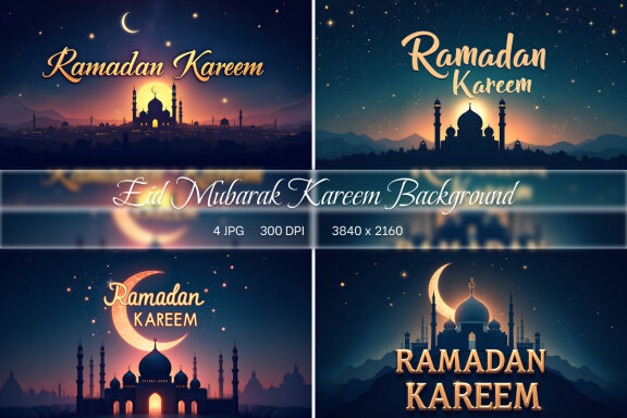 Ramadan Eid Mubarak Kareem Background
