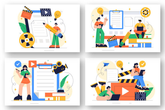 13 Professional Screenwriter Illustration