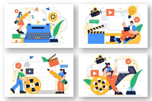 13 Professional Screenwriter Illustration