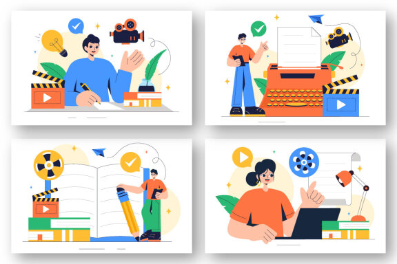 13 Professional Screenwriter Illustration