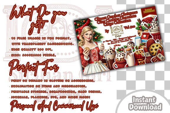 90 Clipart - Christmas Cozy Cookies Collection Vol.2