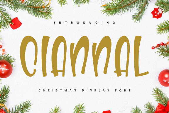 Ciannal Christmas Display Font