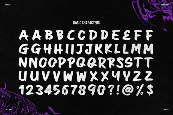 Link Cypher | All Caps Marker Font