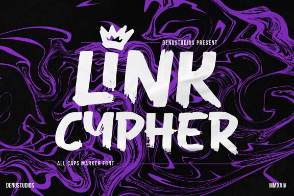 Link Cypher | All Caps Marker Font