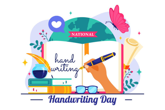 10 National Handwriting Day Illustration
