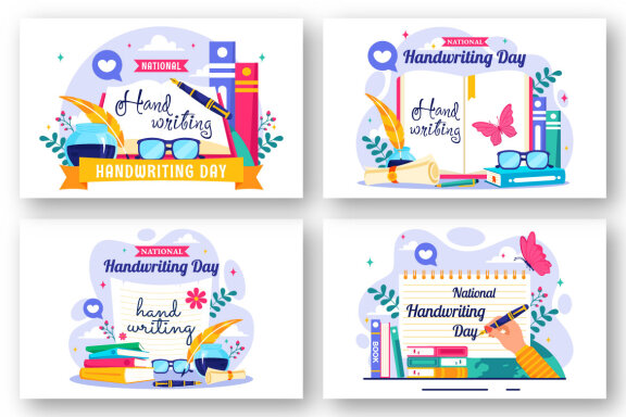 10 National Handwriting Day Illustration