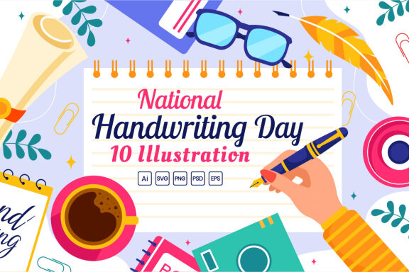 10 National Handwriting Day Illustration