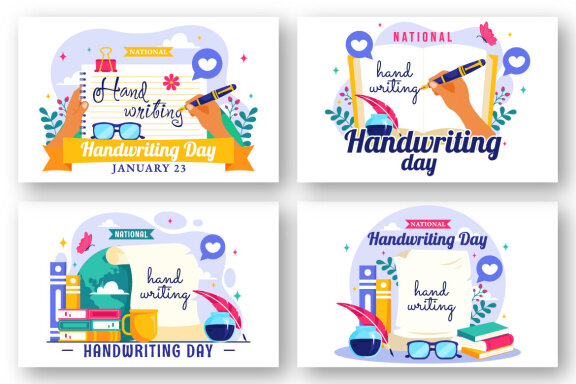 10 National Handwriting Day Illustration