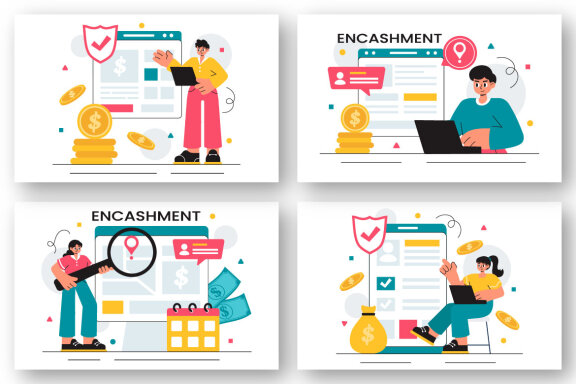 10 Banking Encashment Illustration