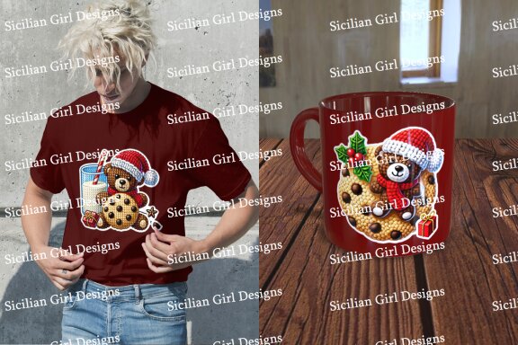 55 Clipart - Christmas Cozy Teddy Bear Vol.3