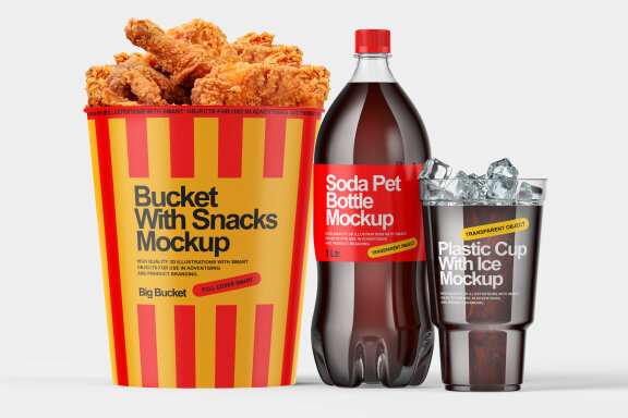 Matte fast food mockup