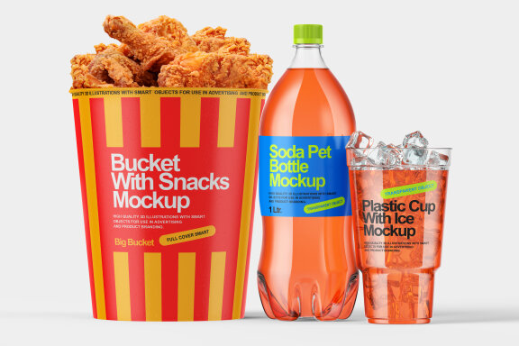 Matte fast food mockup