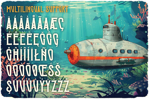 Underwater Vintage Label Font