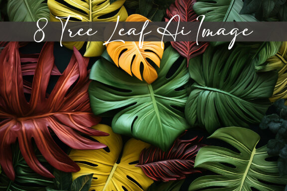 Creative autumn leaf illustration Ai image