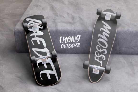 Lyong Outsider | Hand Drawn Brush Font