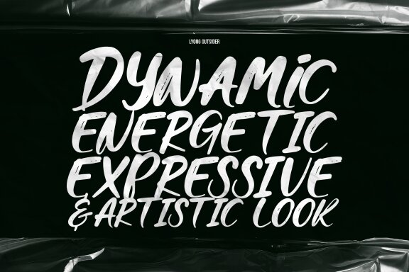 Lyong Outsider | Hand Drawn Brush Font