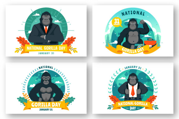 9 National Gorilla Suit Day Illustration