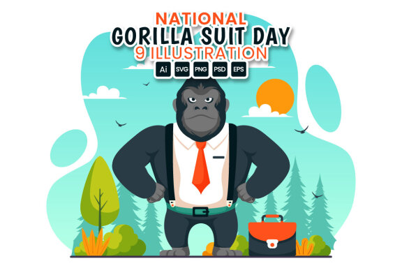 9 National Gorilla Suit Day Illustration