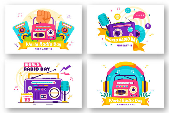 13 World Radio Day Illustration