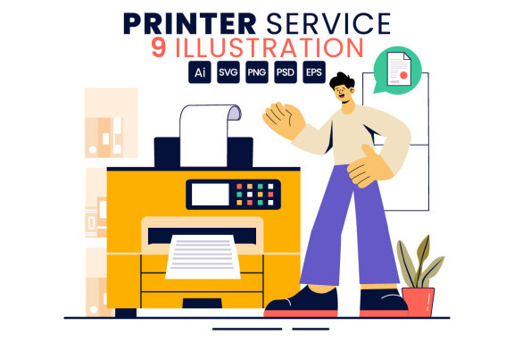 9 Professional Printing Services Illustration