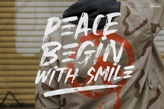 Higher Peace | Rough Brush Duo Font