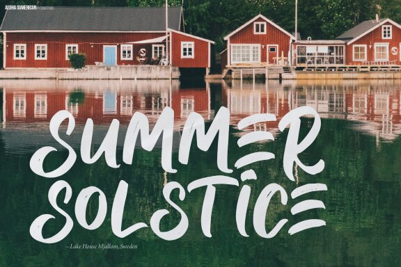Aloha Sumericon | Hand Drawn Brush Font