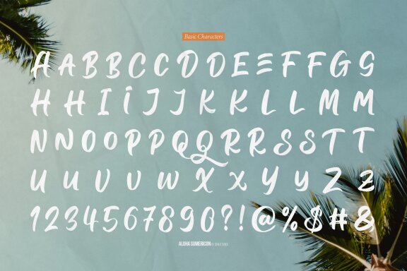 Aloha Sumericon | Hand Drawn Brush Font