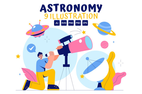 9 Astronomical Observation Illustration