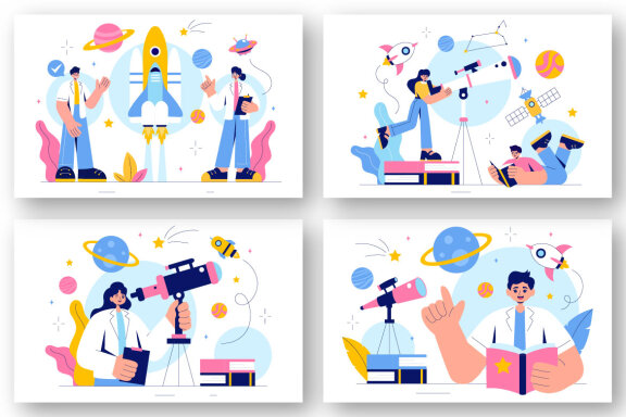 9 Astronomical Observation Illustration