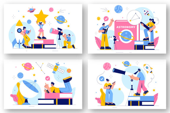 9 Astronomical Observation Illustration