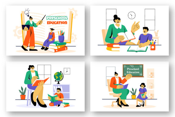 9 Preschool Education Illustration