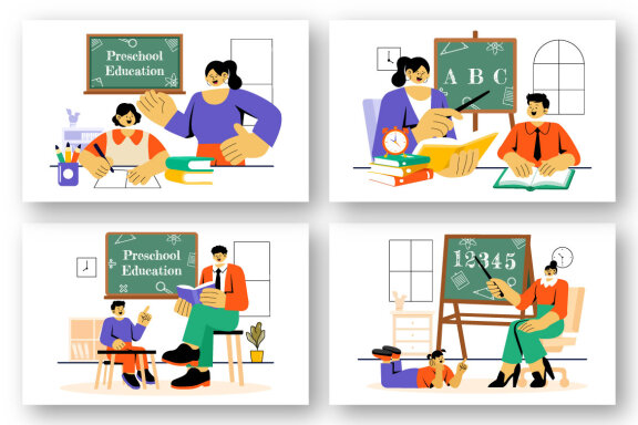 9 Preschool Education Illustration