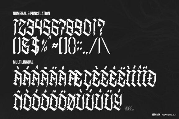 Vergaoh | All Caps Blackletter Font