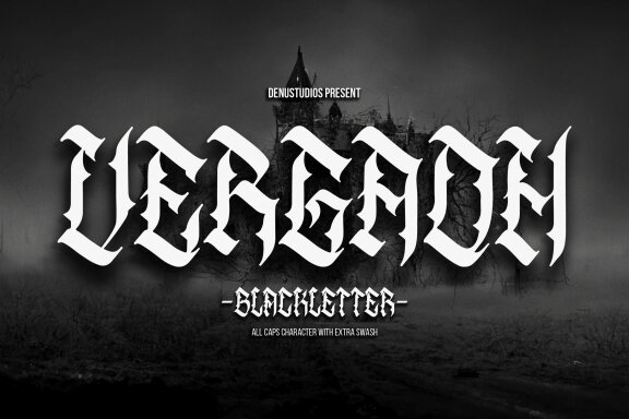 Vergaoh | All Caps Blackletter Font