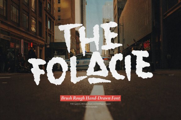 The Folacie | Rough Hand Drawn Font