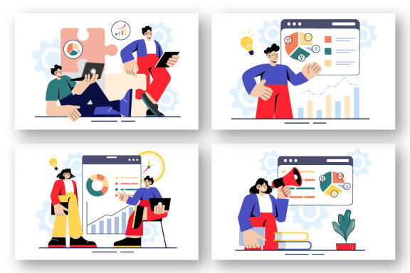9 Top Manager Employees FREE Illustrations