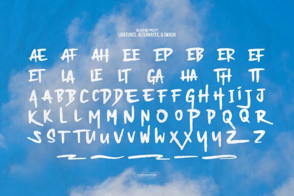 Oliver Street | Hand Drawn Brush Font