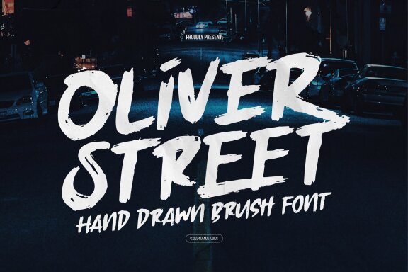 Oliver Street | Hand Drawn Brush Font