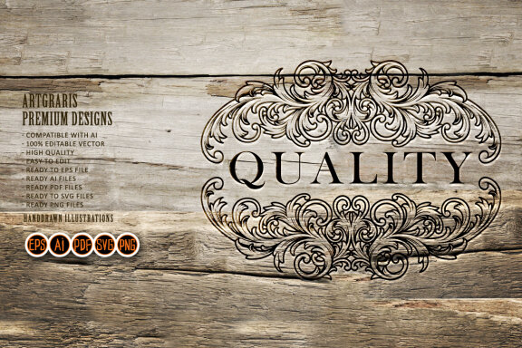 Monogram Company label elegant vintage