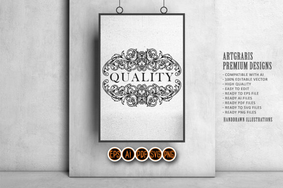 Monogram Company label elegant vintage