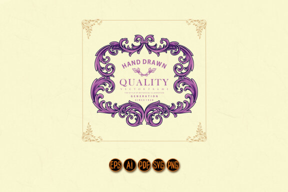 Classic Ornaments frame elegant best design SVG