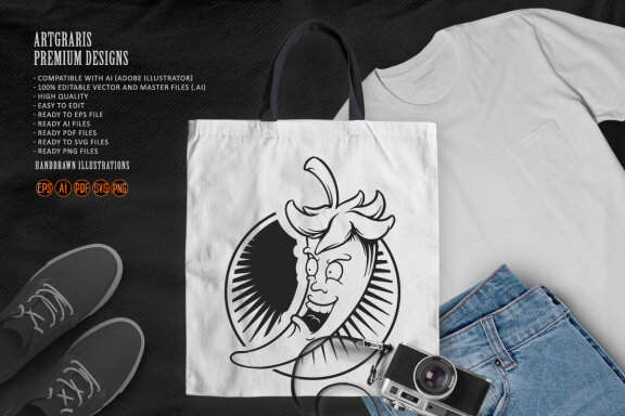 Spicy chili logo mascot Silhouette