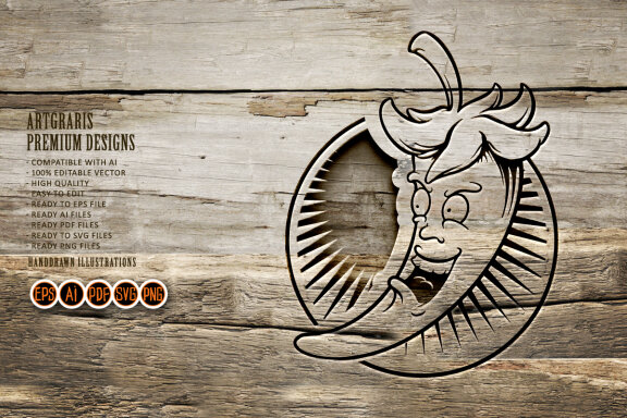 Spicy chili logo mascot Silhouette