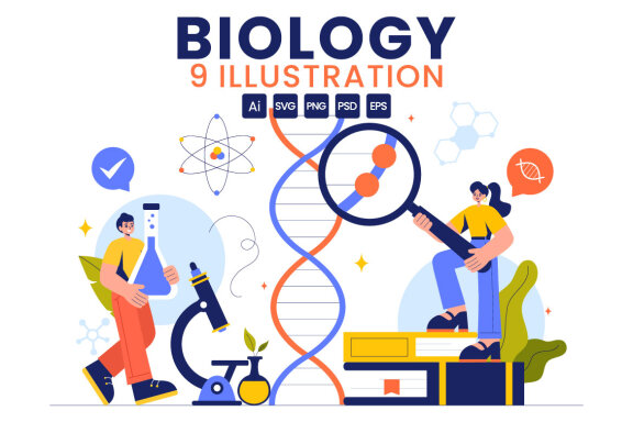 9 Biotechnology and Genetics Illustration
