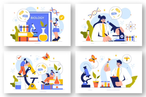 9 Biotechnology and Genetics Illustration