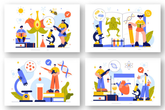9 Biotechnology and Genetics Illustration